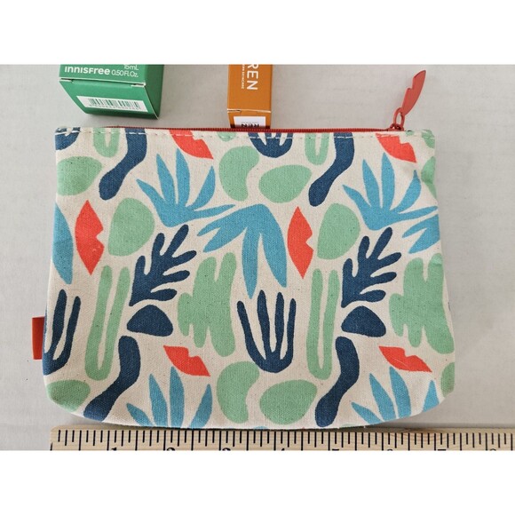 Cosmetic Bag & Lot Of 3 Products Innisfree, Ren, & Nelson Glow Eye Mask Sealed - Picture 9 of 12